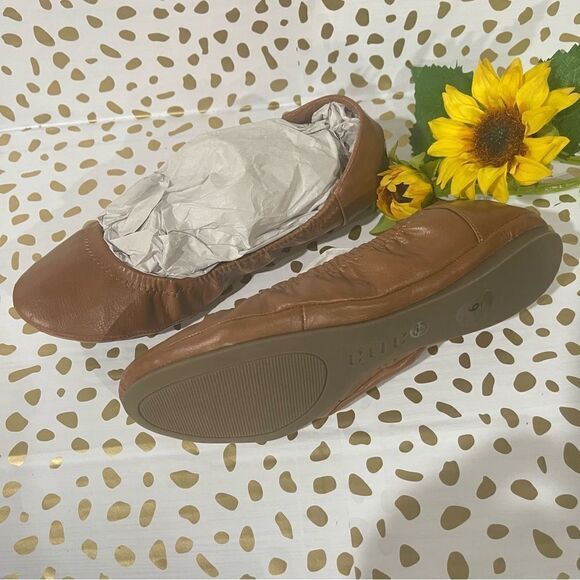 a.n.a Joy scrunch memory foam cognac flats - Picture 6 of 12